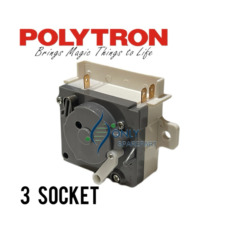 Timer Mesin Cuci POLYTRON 3 Soket - Timer Wash Mesin cuci Polytron 2 Tabung