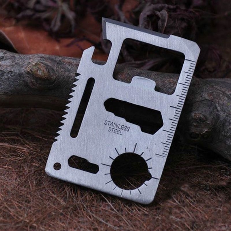 Card Kartu Tools Peralatan Survival Kit AIl In Tool Silver 140