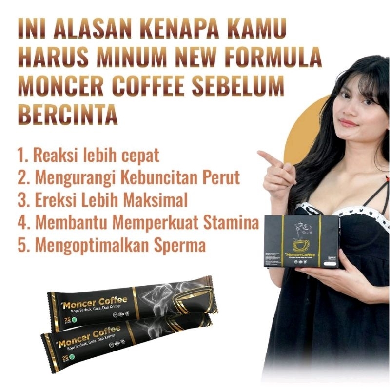 

Moncer Minuman Coffee Nikmat Aman dengan L-Agrinin & L-Citrulline Aman & Nikmat Sudah Halal & Bpom