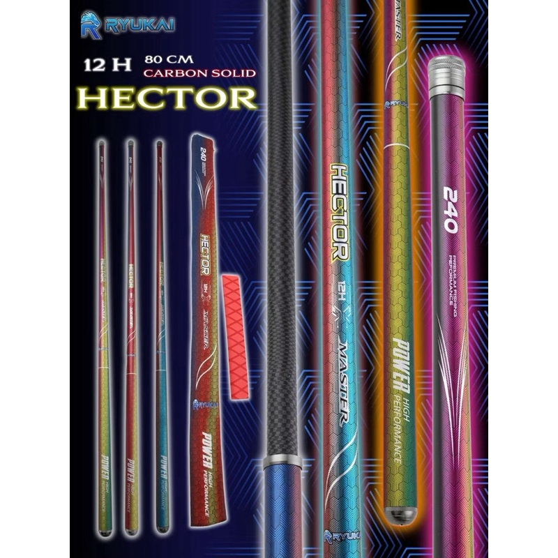 TEGEK RYUKAI HECTOR CARBON SOLID 12H KAKU SPEK RILIS LELE & GURAMI BABON BONUS KARET BAKAR