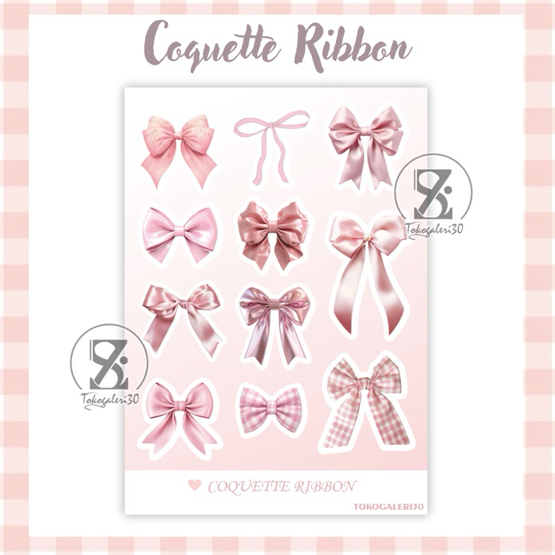 

STIKER PITA PINK STIKER COQUETTE MURAH ANTI AIR SUDAH CUTTING