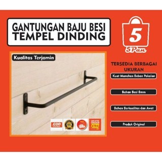 Gantungan Baju Besi Tempel Dinding/ Gantungan Handuk Besi Tempel