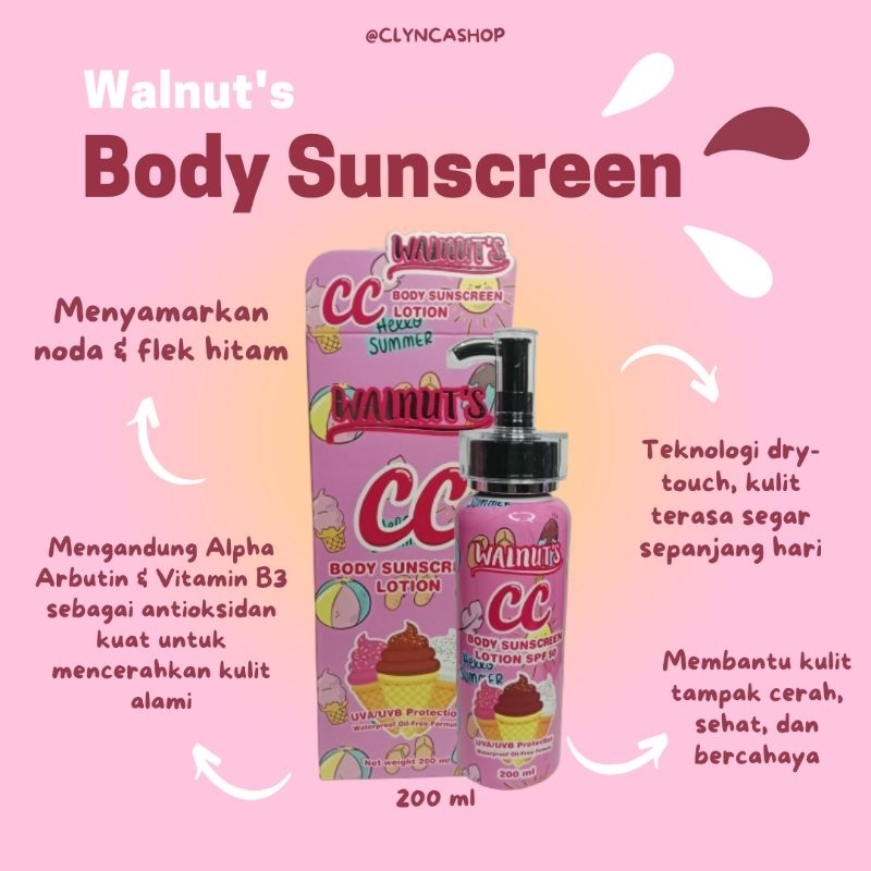 Walnut's Body Sunscreen Lotion 200ml