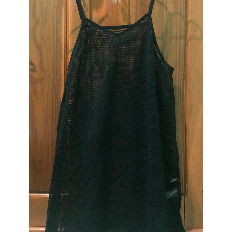 Dress Hitam Jaring-Jaring