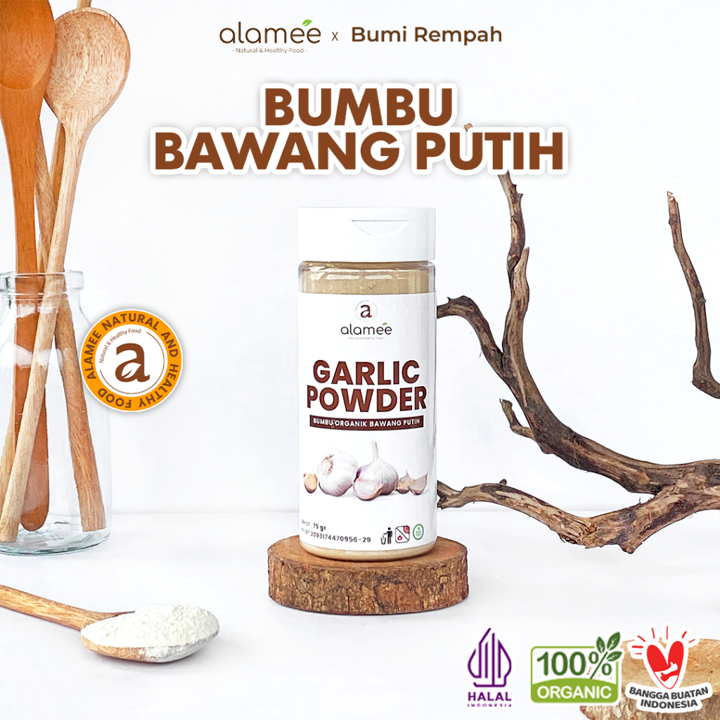 

Bawang Putih Bubuk Garlic Seasoning Powder Bumbu Masak Dapur Organik Rempah Rimpang Murni Asli 75g