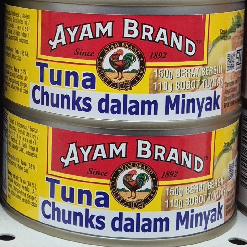 

Tuna Chunks Dalam Minyak AYAM BRAND Tuna Chunks In Oil 150g - HK.