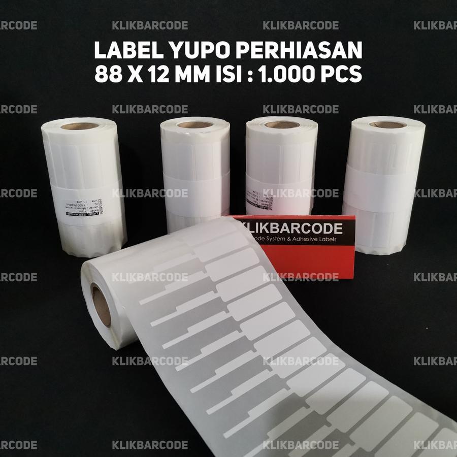 

Yupo Label Perhiasan 12x88mm 1Line 1000pcs Gap Core1" Sticker Barcode