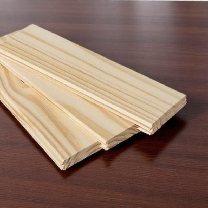 Papan Kayu Pinus Jati Belanda Baru Tanpa Lubang Amplas Halus - papan ambalan - rak kayu - hiasan din