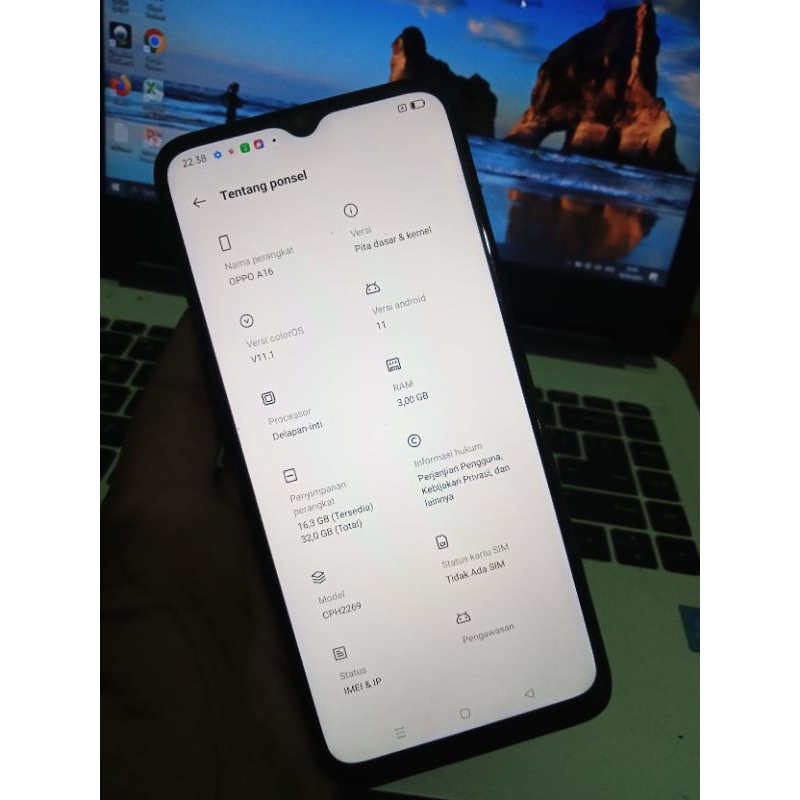 opoo a16 ram 3/32 original bukan republish