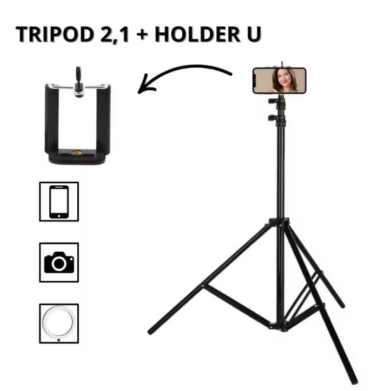 TRIPOD 2M - TRIPOD RINGLIGHT - TRIPOD 2 METER STAND KAMERA HP