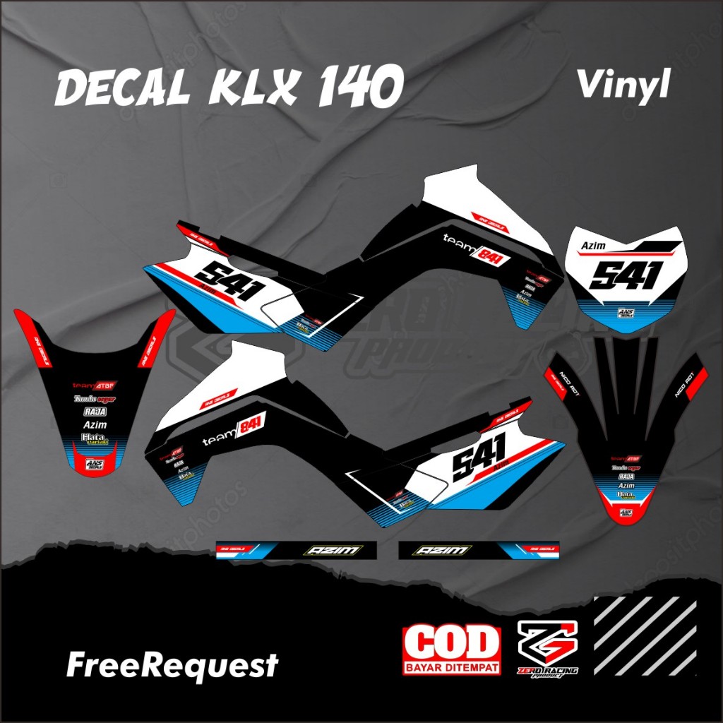DECAL STICKER KLX 140 FULL BODY DECAL KLX 140  DECAL STIKER VARIASI KLX 140 NEW FREE REQUEST