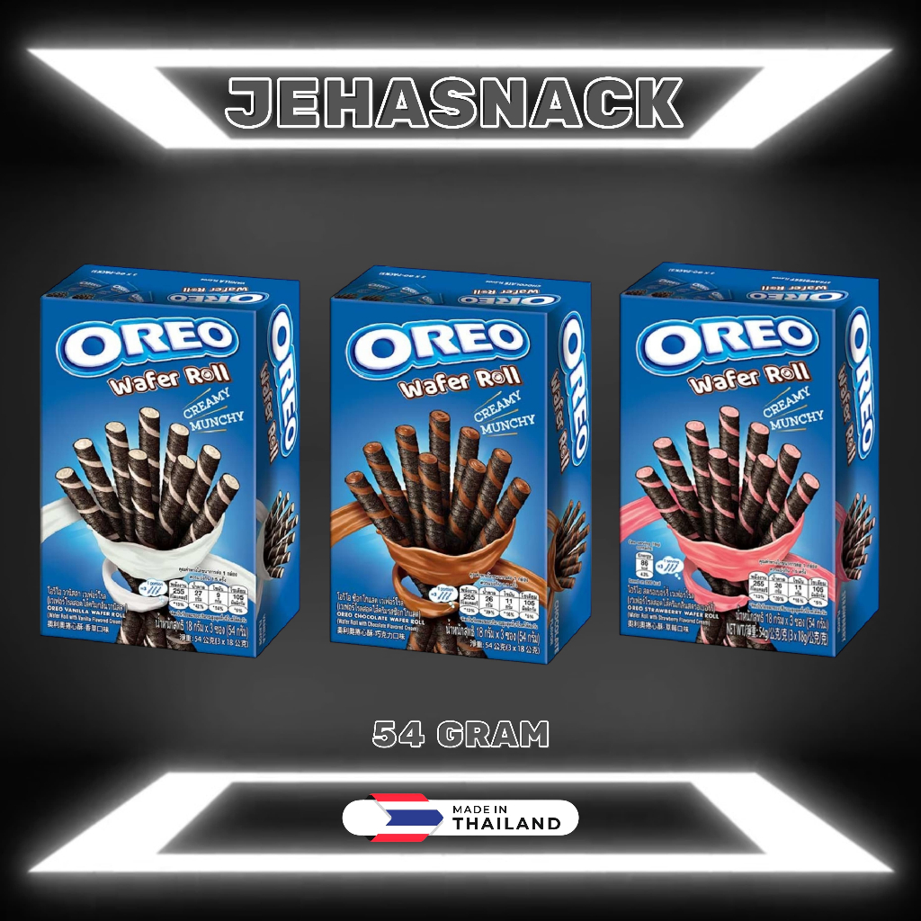 

[ WAFER THAILAND ] Oreo Wafer Roll 54gr ( Import Thailand - Bangkok )