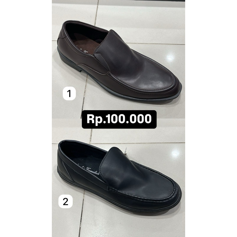 yongki komaladi sepatu Kerja Formal Pria Hitam Casual Loafer Cowo