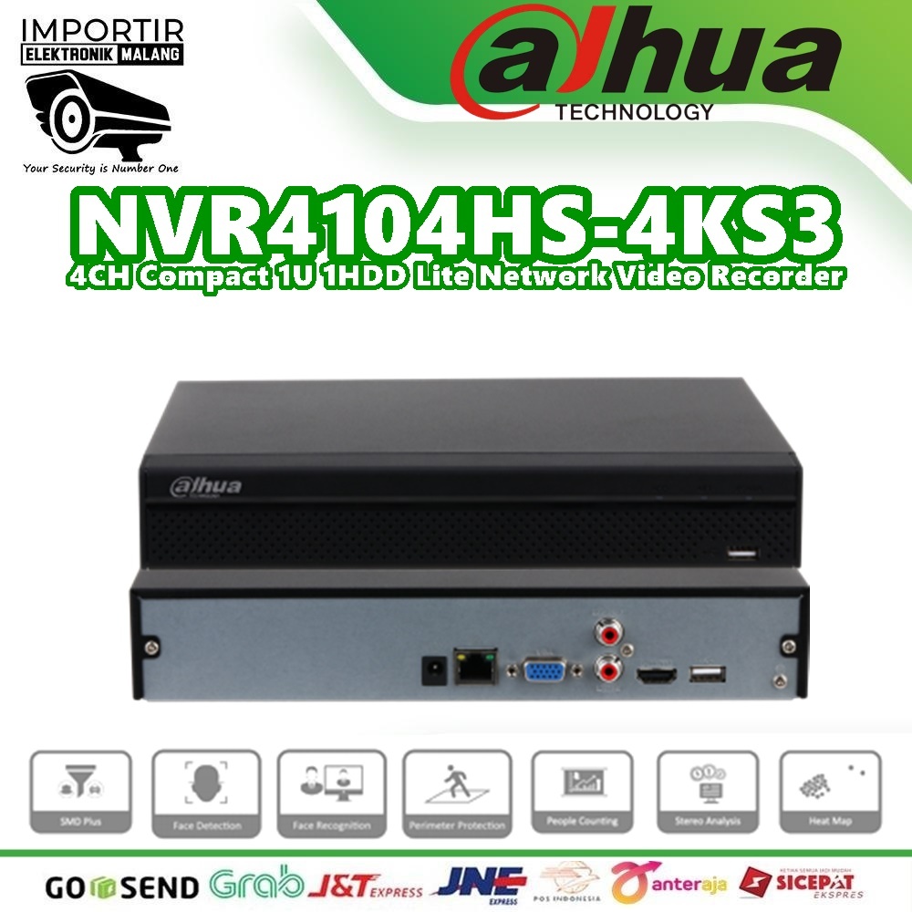 NVR DAHUA 4 CHANNEL NVR4104HS-4KS3 NVR 12MP 4CH IP CAMERA