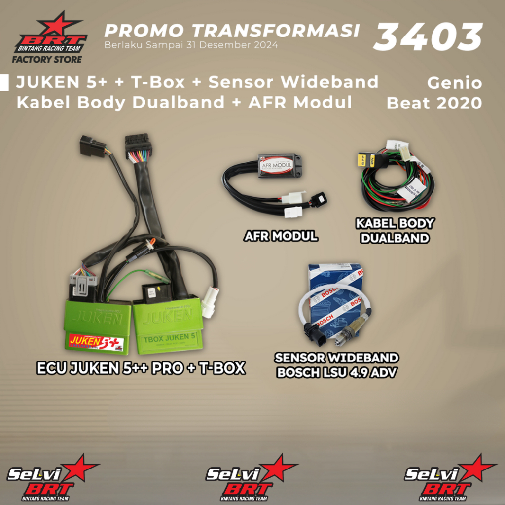 PAKET AFR ECU BRT JUKEN 5+ PLUS TBOX PRO RACING TURBO GENIO SCOOPY NEW BEAT FI ESP DELUXE STREET 202
