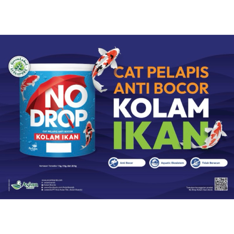CAT KOLAM IKAN NO DROP