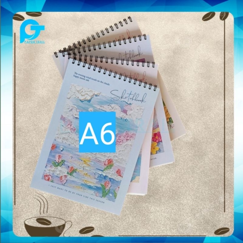 

Buku Sketsa A6 Vertikal Jilid Spiral 45 Lembar / 90 Halaman, Motif Art 3D, promoSketchbook