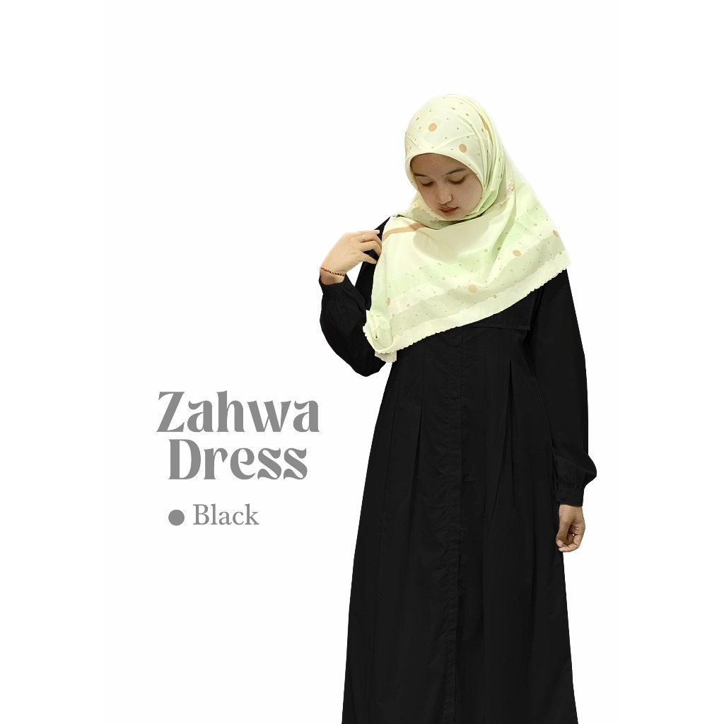 ZAHWA DRESS/ZAHWA BLACK/ZAHWA WHITE/GAMIS HITAM/GAMIS PUTIH/GAMIS SIMPEL