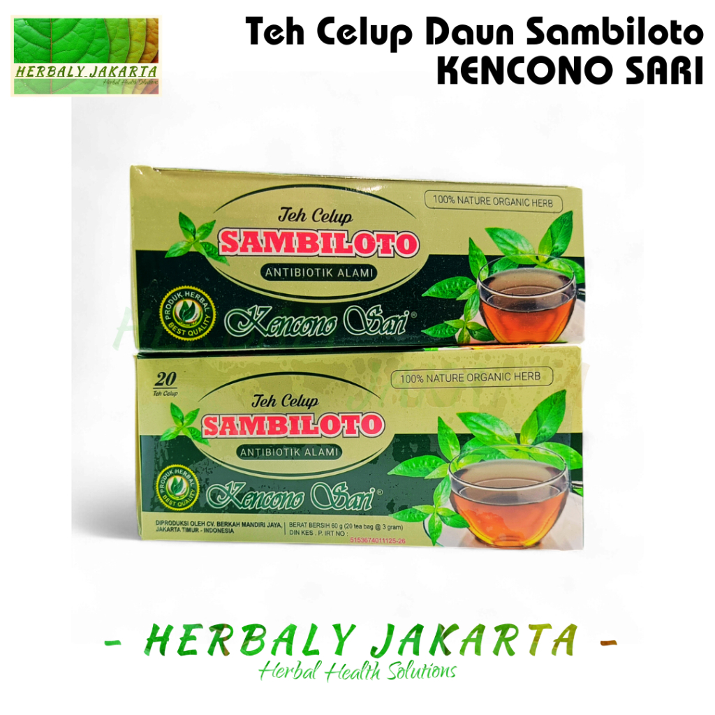 

Sambiloto Teh Celup Sambiloto Antibiotik Alami Kencono Sari Asli Original