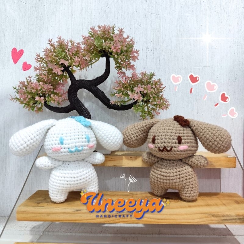 Gantungan Kunci Rajut Cinnamoroll Mocha || Amigurumi Cinnamoroll Handmade