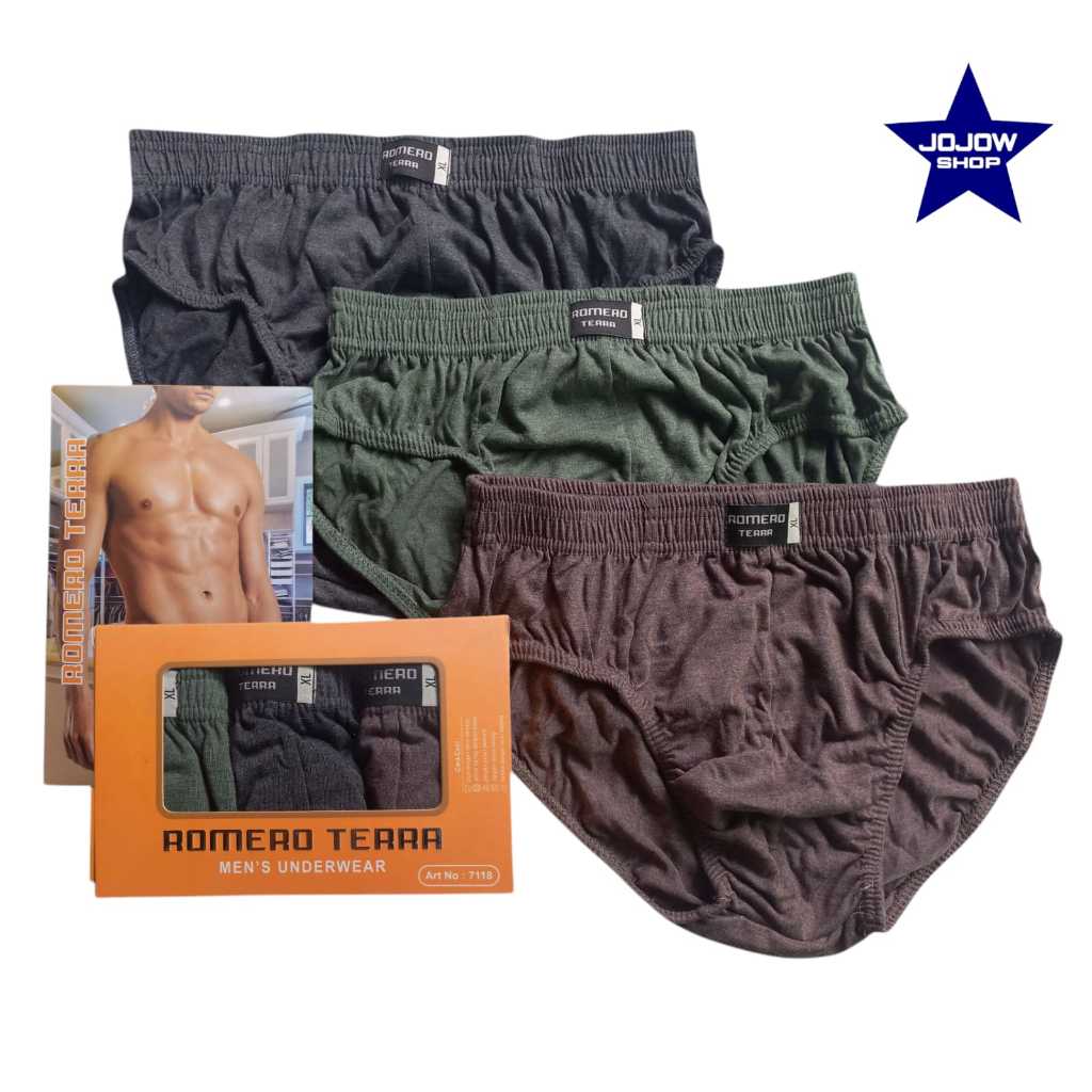 Celana dalam pria ROMERO TERRA 7118 isi 3Pcs / Pack