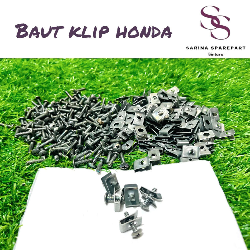 Baut Klip Body Ulir Honda Beat Vario Genio Scoopy Baut Klip Matic Honda 10 pcs