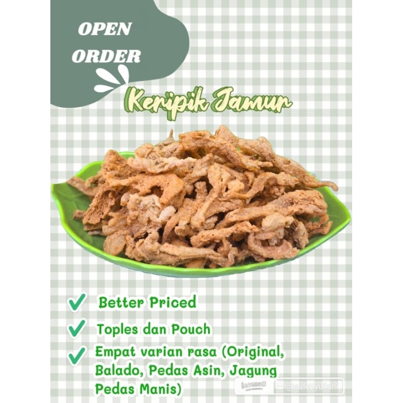 

Keripik Jamur Tiram Kemasan Toples 200gram