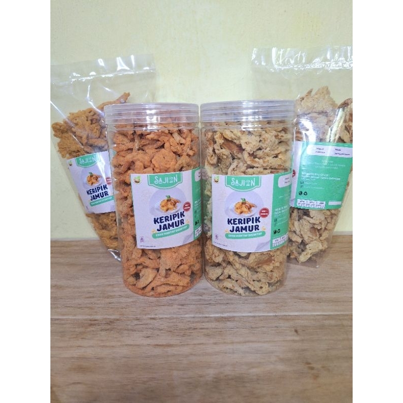

Keripik Jamur Tiram Kemasan Plastik 200 gram