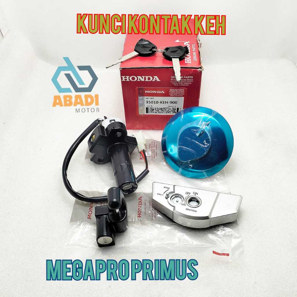 Kunci Kontak Set Ori Honda KEH Mega Pro Primus Keyset Stop Konci Kontak MegaPro Advance Original AHM
