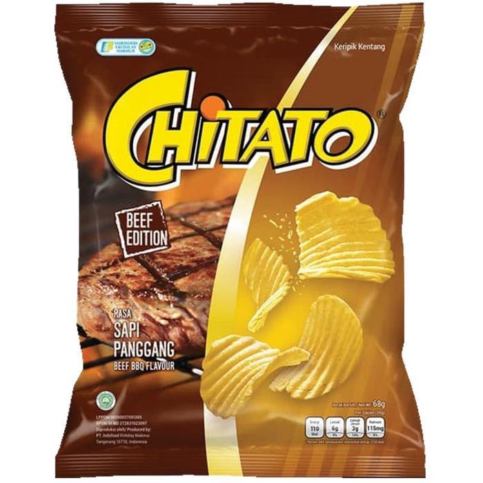 

CHITATO Snack Potato Chips Sapi Panggang Pouch 68g – Keripik Kentang Bergelombang Rasa Sapi Panggang yang Lezat
