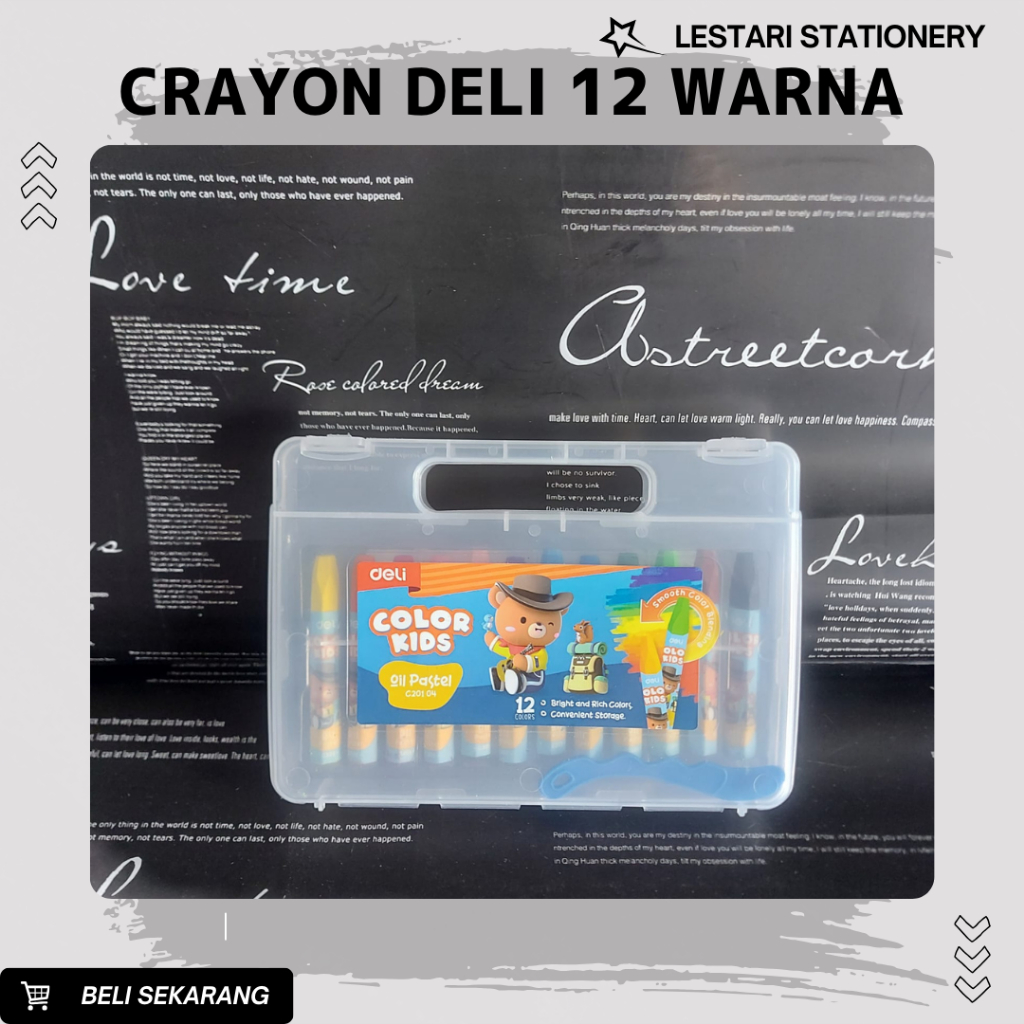 Crayon Deli Color Kids 12W | Oil Pastel Deli | Crayon Deli | Crayon Deli EC201 04 | Pewarna