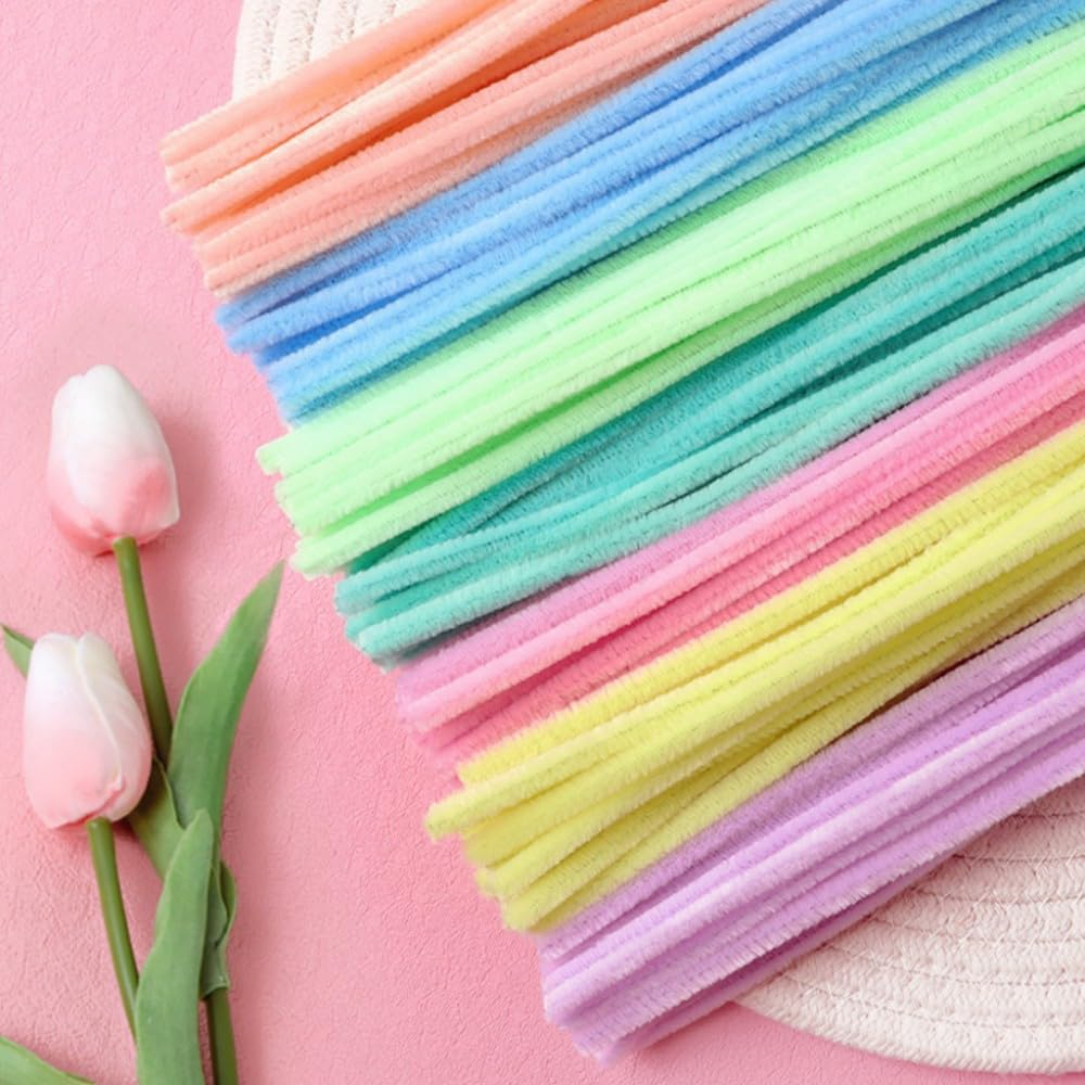 

Pipe Cleaner Gembul Kawat Bulu 30cm 100 Pcs / Bahan Kraf DIY Manual / Mudah Diforming