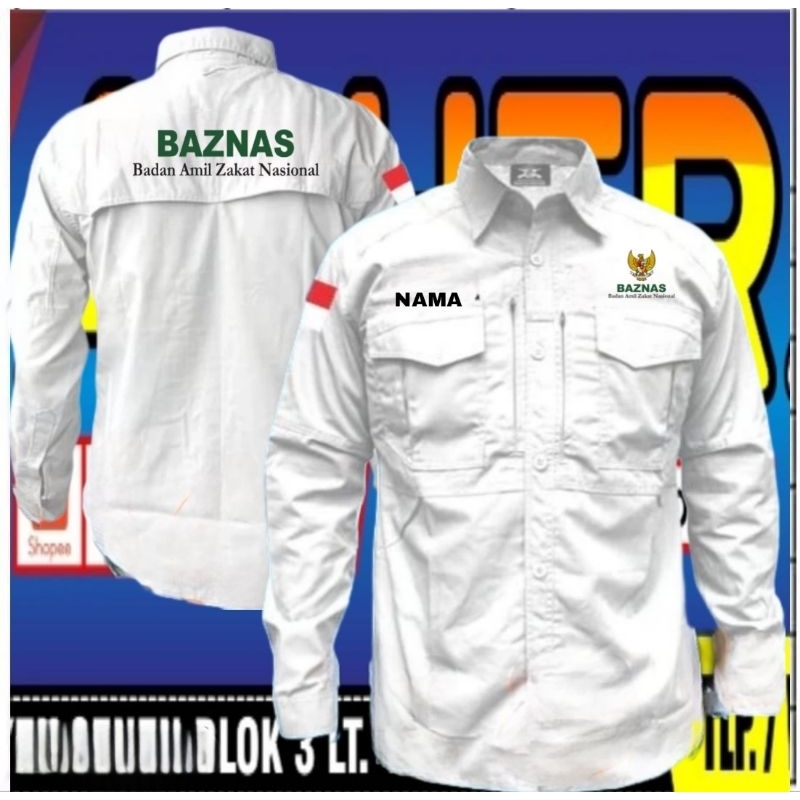 Kemeja tactical BAZNAS baju tactical BAZNAS kemeja tactical badan Amil Zakat Nasional baju Pdh BAZNA