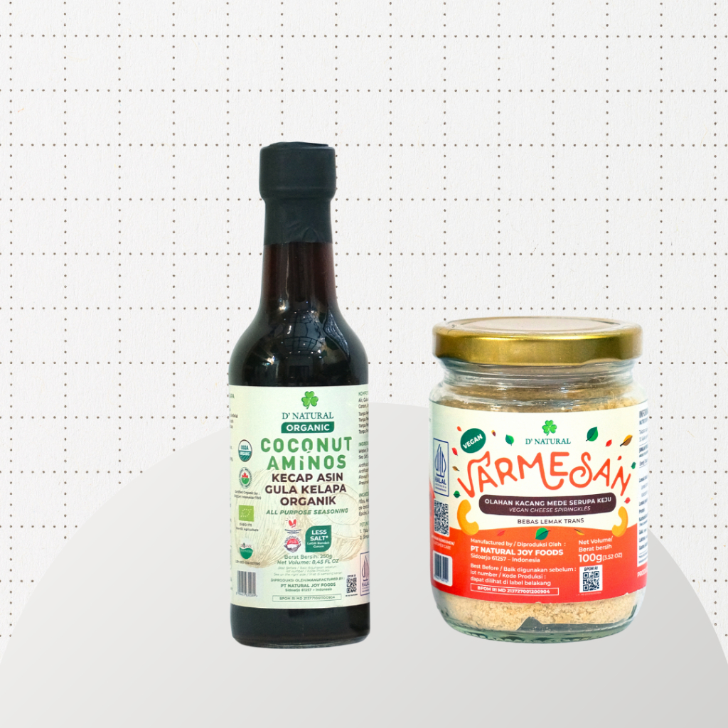 

Paket Bundling Gurih Ringan (Coconut Aminos Less Salt + Varmesan)