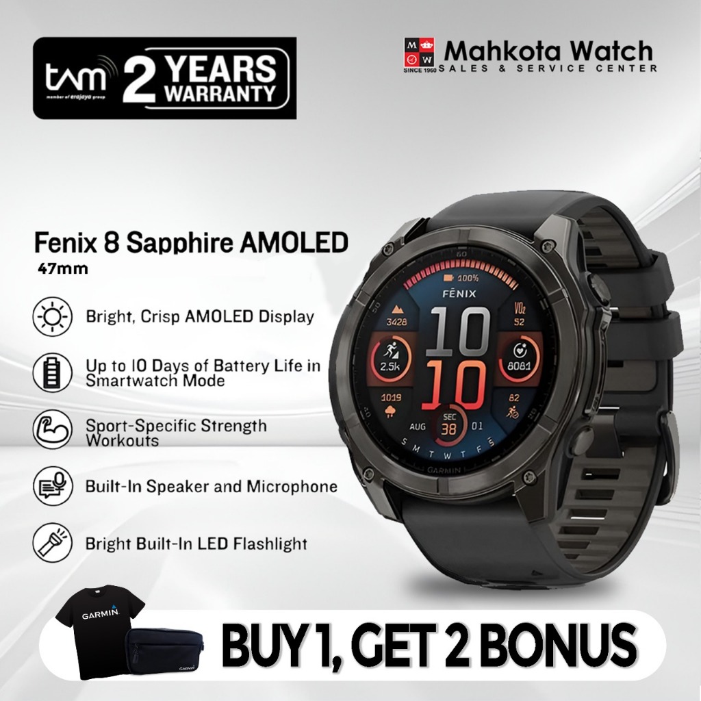 JAM TANGAN PRIA GARMIN FENIX 8 SAPPHIRE ORIGINAL