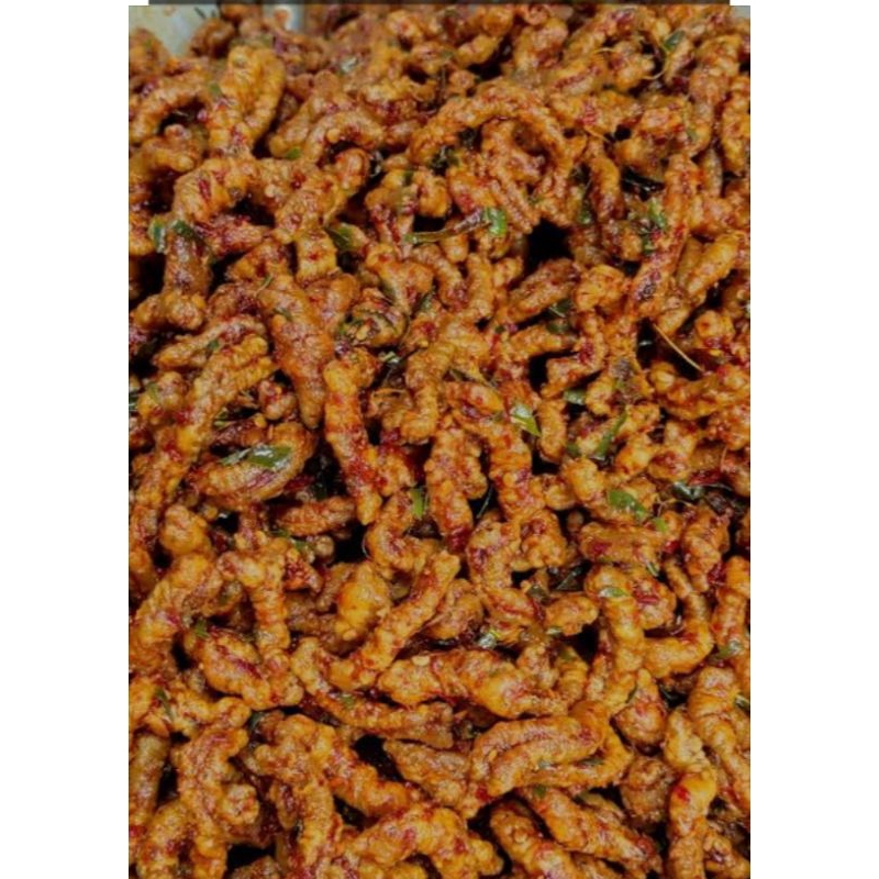 

usus krispi/keripik pedas daun jeruk