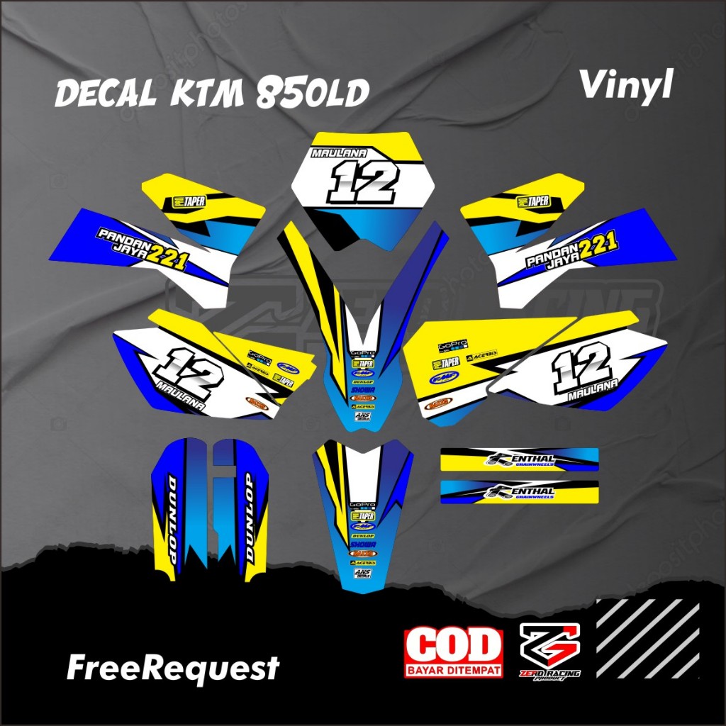 DECAL STICKER KTM 85 OLD FULL BODY DECAL KLX KTM 85 OLDDECAL STIKER VARIASI KTM 85 OLD NEW FREE REQU