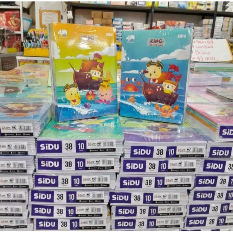 

Buku Tulis Sidu isi 38 Lembar 1 Pack isi 10 isi Buku Halus dan Tebal