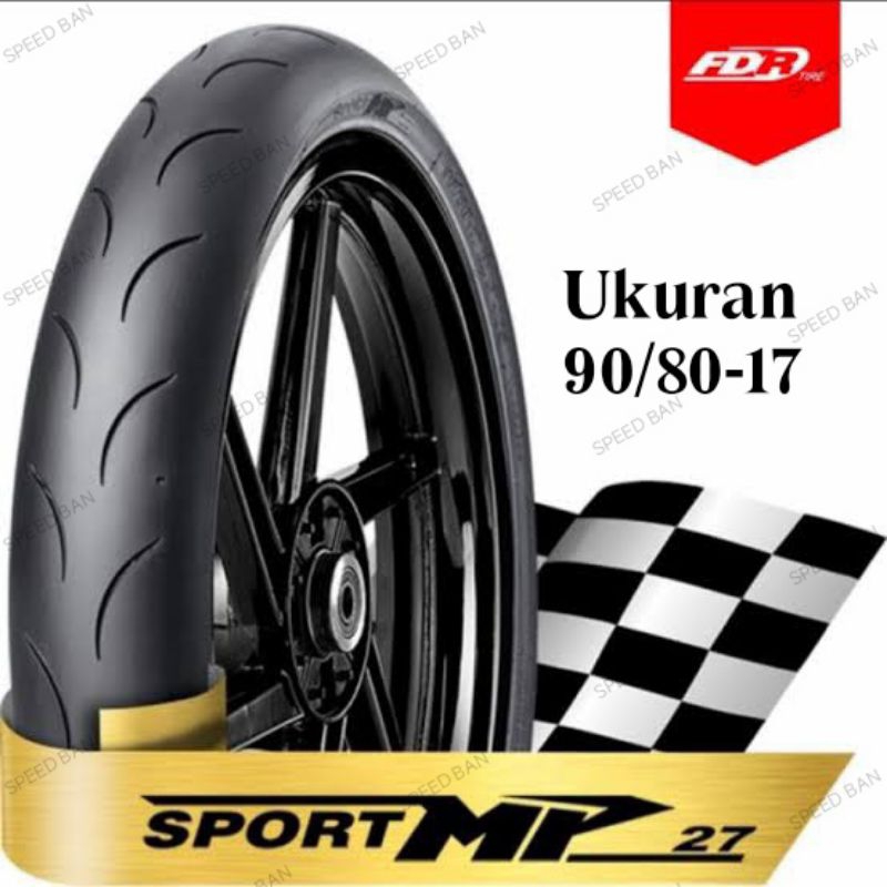 Ban luar FDR ukuran 90/80 ring 17 tubeles sport mp 27 soft coumpond