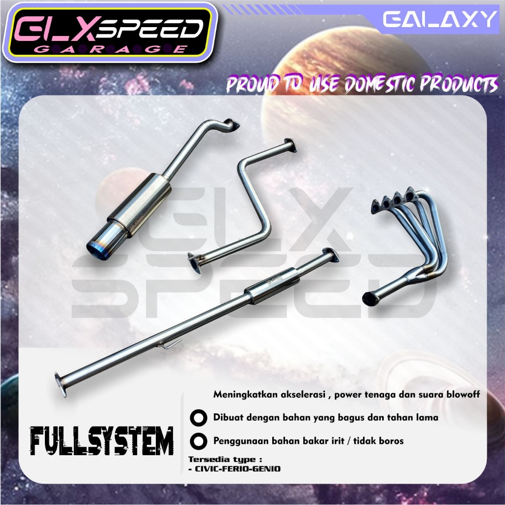 KNALPOT FULLSYSTEM FERIO GENIO MONEL PNP