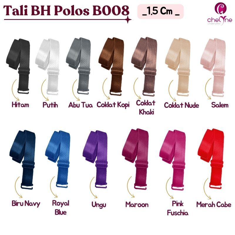 Chelyne Tali BH Kain Polos B008 / B009 + Tali BH Kain Bermotif B012 / B015 / B271