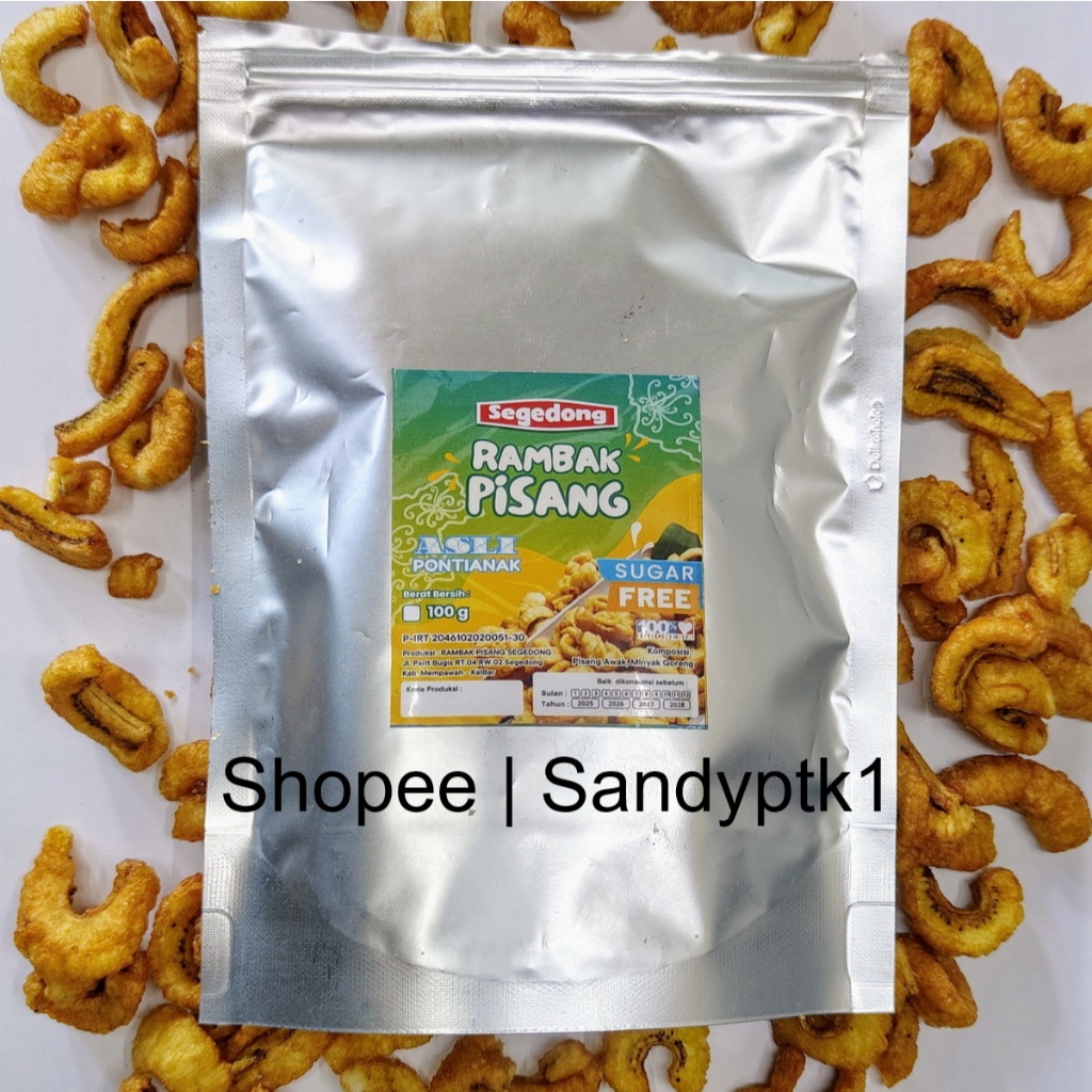 

Keripik Rambak Pisang Jangek Segedong Manis Pontianak Banana Puff Snack