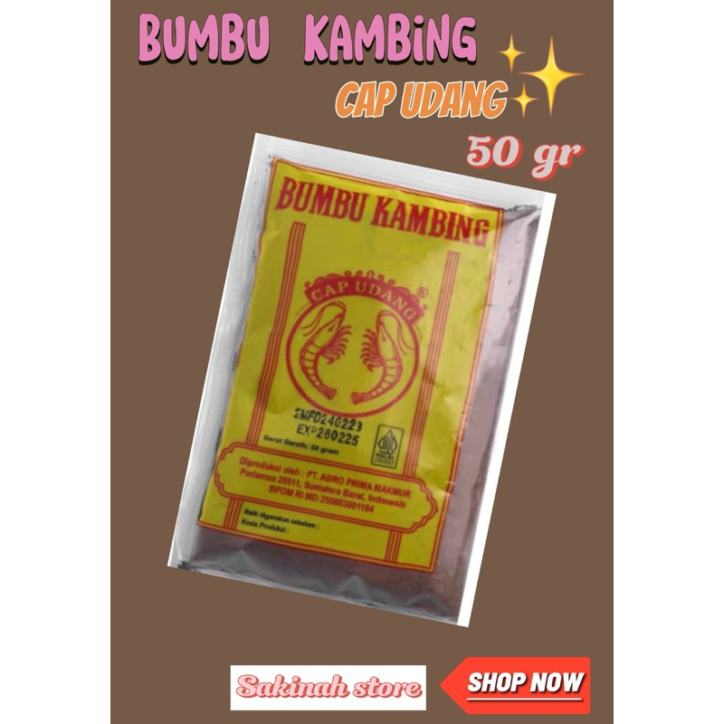 

Bumbu kambing cap udang 50gr