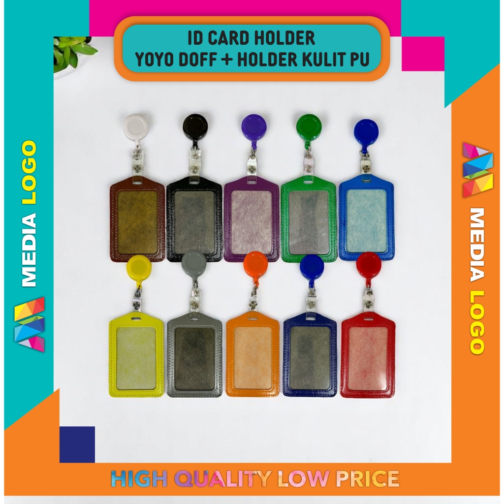 

GANTUNGAN YOYO ID CARD KULIT SINTESIS/ID CARD HOLDER KULIT PU