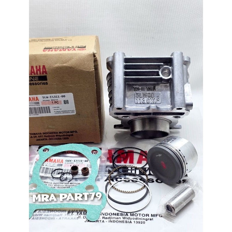BLOK SEHER +PISTON KIT 5LW/5TL MIO SPORTY MIO SMILE MIO SOUL KARBU FINO KARBU NUVVO, ORI LOKAL
