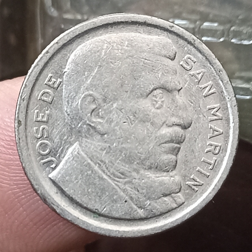 Koin Kuno Argentina 5 Centavos José de San Martín Tahun 1952
