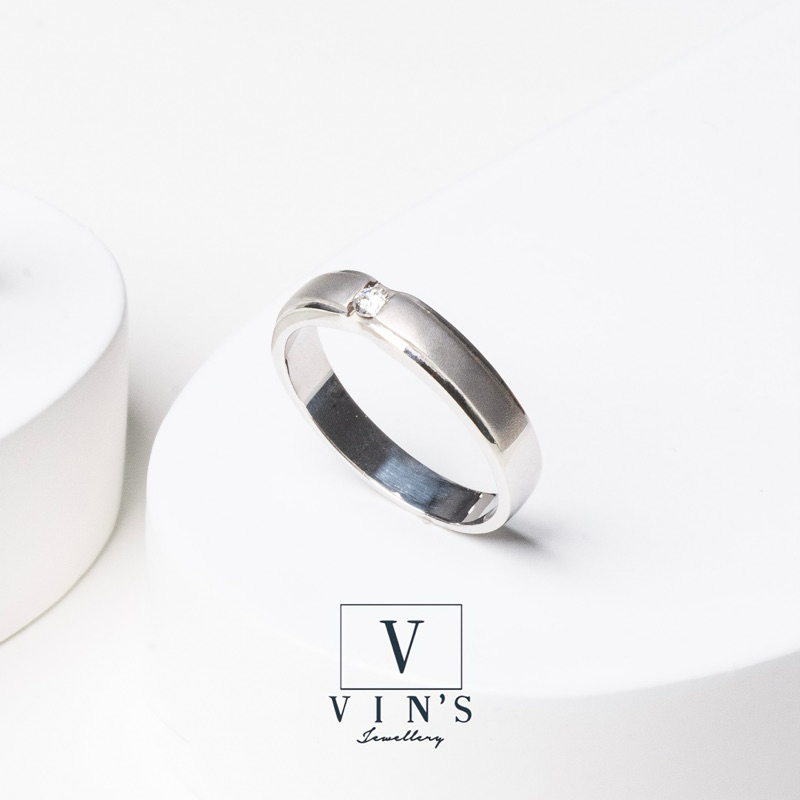 Cincin Pria Costum Model Platinum