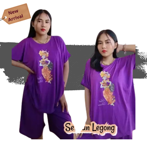 SETELAN PIYAMA WANITA JUMBO - SETELAN CELANA TIDUR WANITA - BAJU TIDUR WANITA BAHAN KAOS