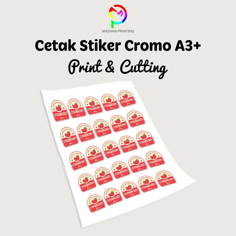 

Cetak Stiker Label Cromo A3+ Print & Cutting