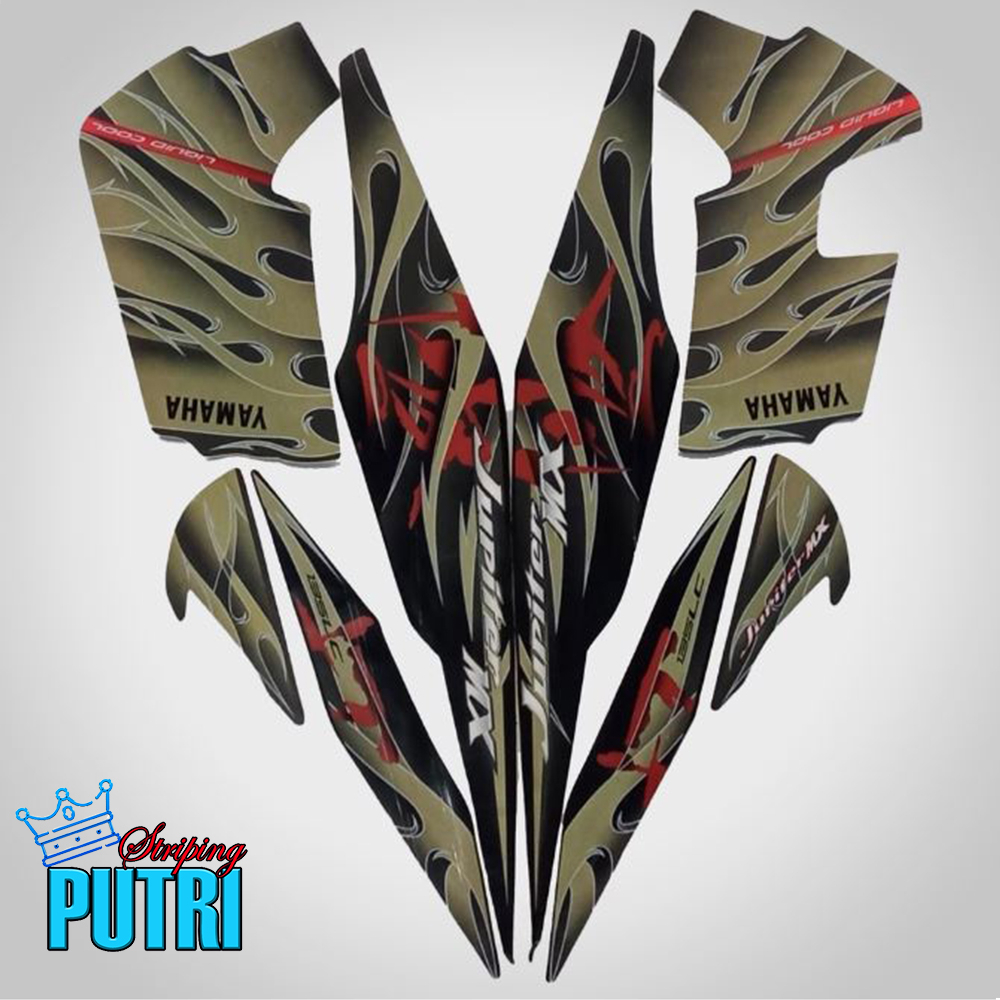 Stiker Striping Motor Yamaha Jupiter MX 2008 Gold Lis Les Body Jupiter MX 2008 Terbaik